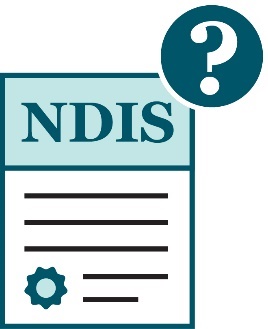 An NDIS document, and a question mark.